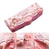 Novelty Pencil Box with Safety Scissors Sharpener Timetable Finger Wrap Tape Clear Ruler Eraser for Children Boy Girl