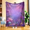 1pc Dreamy Garden Flannel Blanket, High-Definition Digital Print, Suitable for All Seasons, Sofa Blanket, Skin-Friendly and Soft 100% Polyester Fiber,