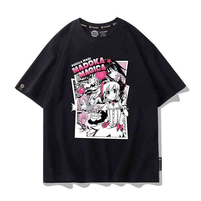 Anime Puella Magi Madoka Magica Cosplay Printed Short Sleeves TShirt Casual Tee Fashion Shirts In Summer Birthday Gifts