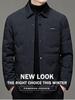 Men's White Shirt-Style Duck Down Jacket: Single-Breasted, Lapel, Warm, Business Casual Coat for Middle-Aged.