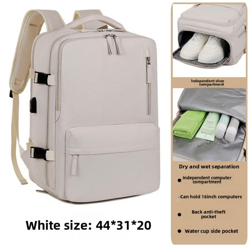 Large Capacity Backpack with Independent Shoe Compartment and Dry Wet Separation Backpack for Short Distance Travel, College Student Computer Backpack