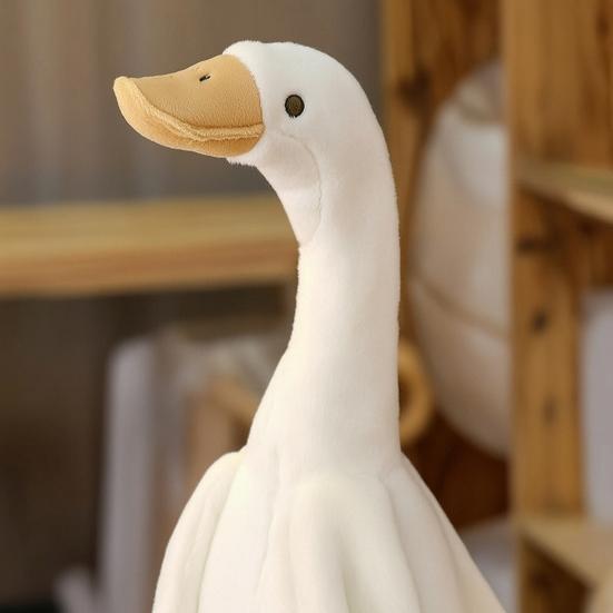 Long Neck Goose Plush Doll, Soft Stuffed Animal, Cute Fluffy Swan Pillow for Bedroom Decor, Sleep Companion Gift for Toddlers And Adults