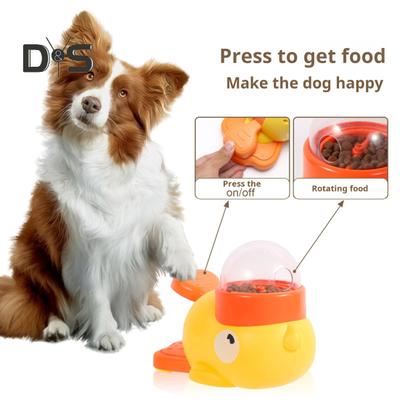 Mangiatoia per cani Puzzle Distributore di cibo per animali domestici interattivo con design a forma di anatra dei cartoni animati Distributore di snack per animali domestici per l'addestramento del cane Arricchimento mentale