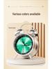 Rechargeable Metal Bell Alarm Clock with Night Light - Super Loud Wake-Up Device for Bedsides, Ideal for Students and Elderly Rooms.