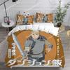 Modisches 3D-bedrucktes Anime Delicious in Dungeon Bettwäsche-Set Jungen Mädchen Einzel Doppel Queen King Größe Bettbezug Kissenbezug Bett Jungen Erwachsene