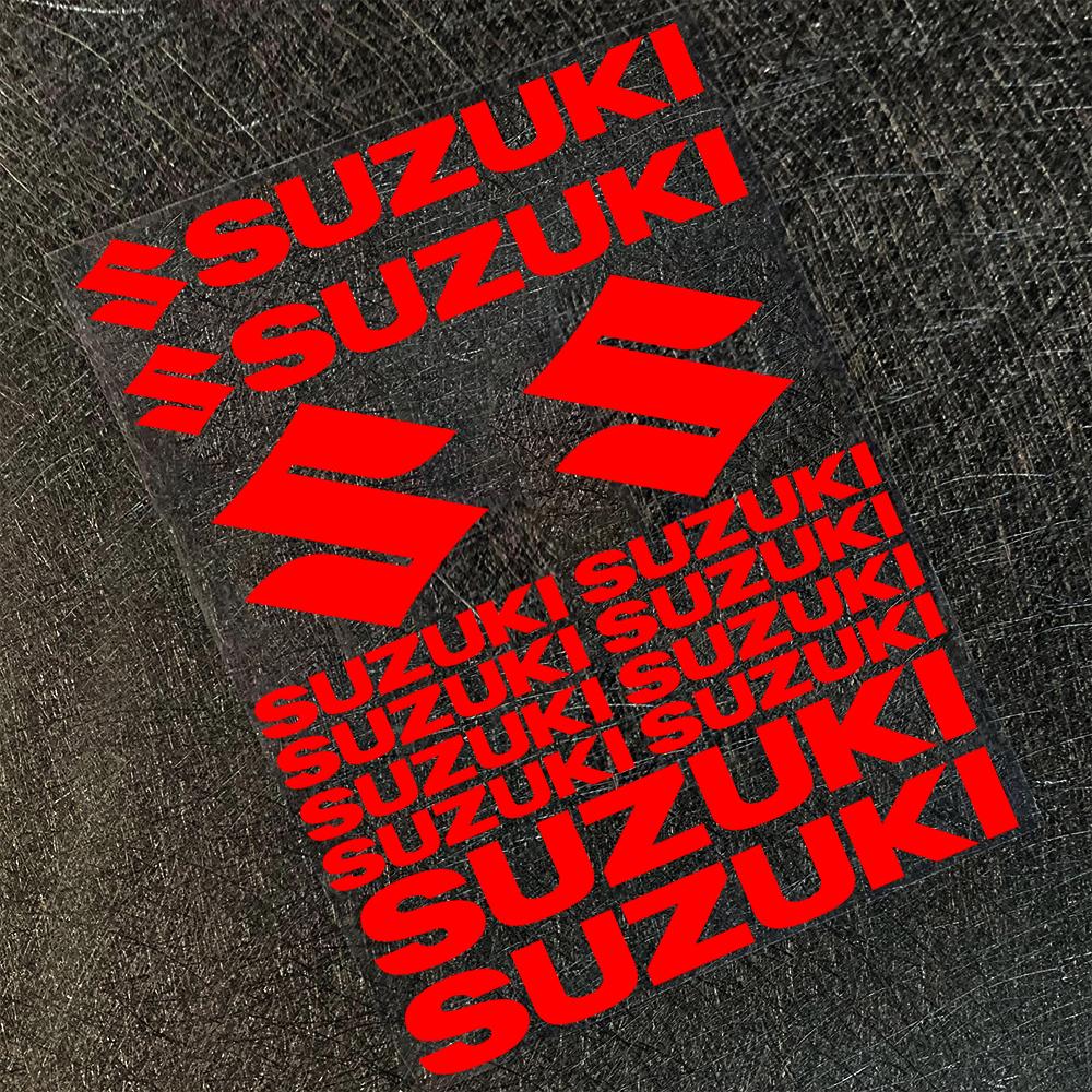 Motorcycle Decorative Sticker for Suzuki English Letter Logo Waterproof Reflective Decal Tank Logo Set Helmet Emblem Vinyl Kit