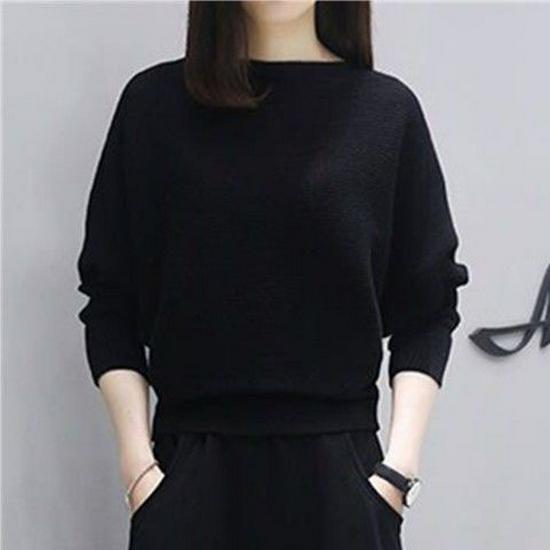 Elegant Women's Two-Piece Set: Loose Knit Sweater & High-Waisted Skirt for Autumn/Winter
