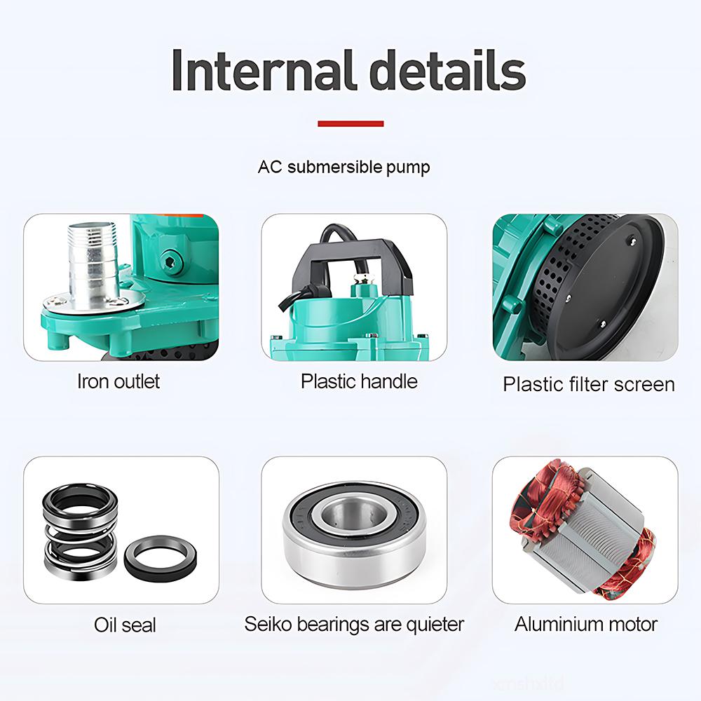 Heavy Duty AC220V 50Hz 50L/min Stainless Steel Submersible Pump Self-starting Sewage Cutting Pump Farm Manure Mud Drainage