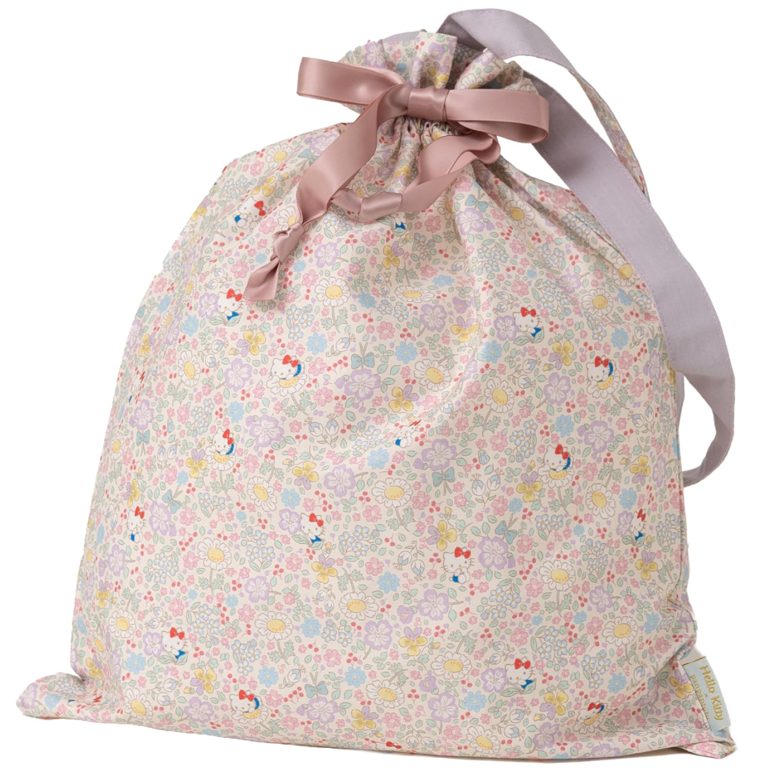 [panpantutu] Drawstring Tote Bag (Hello Kitty, L)