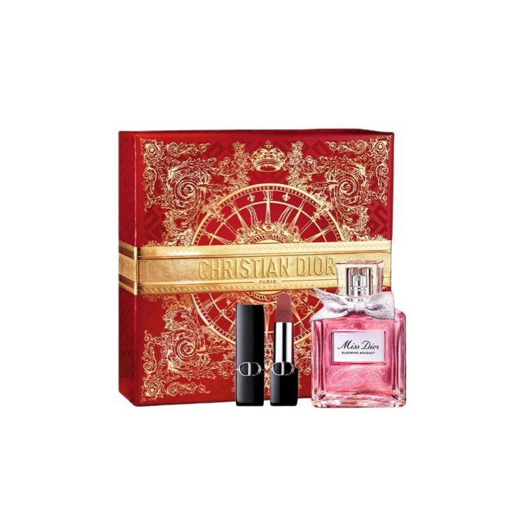 Набор Dior Miss Dior Blooming Bouquet Туалетная вода с помадой Rouge Dior Perfume 30ml+Lipstick #688