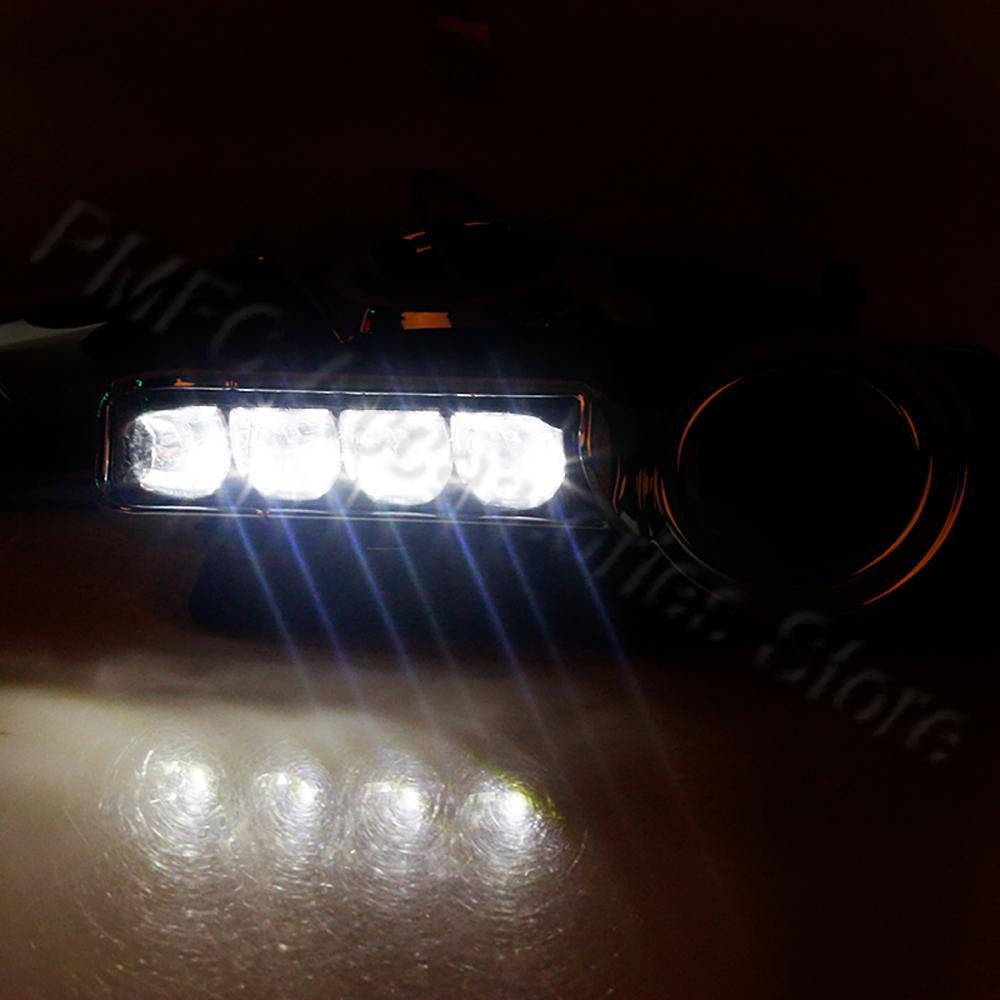 For Mitsubishi Lancer EX 2009 2010 2011 2013 2014 White Yellow Car LED DRL Daytime Running Lamp Fog Light Decoration