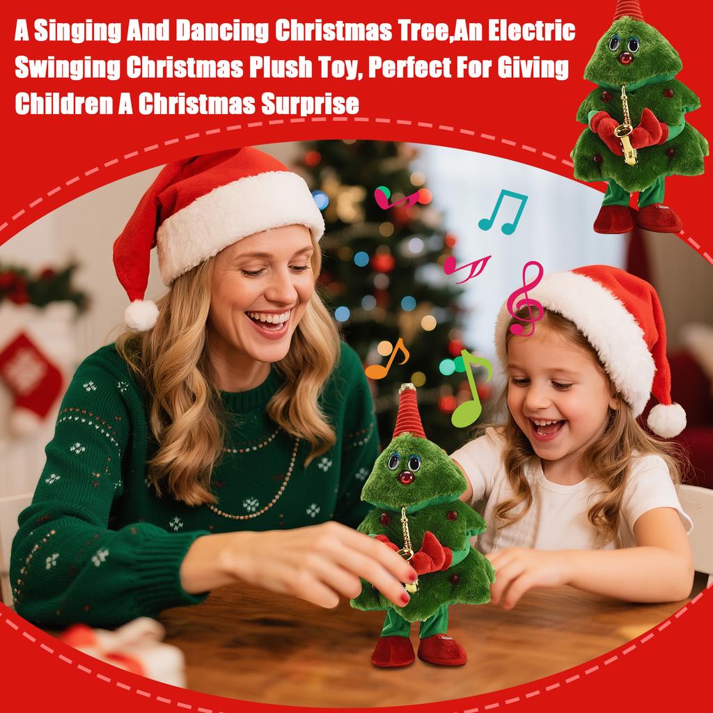 A Singing And Dancing Christmas Tree, An Electric Swinging Christmas Plush Toy, Perfect For Giving Children A Christmas Surprise