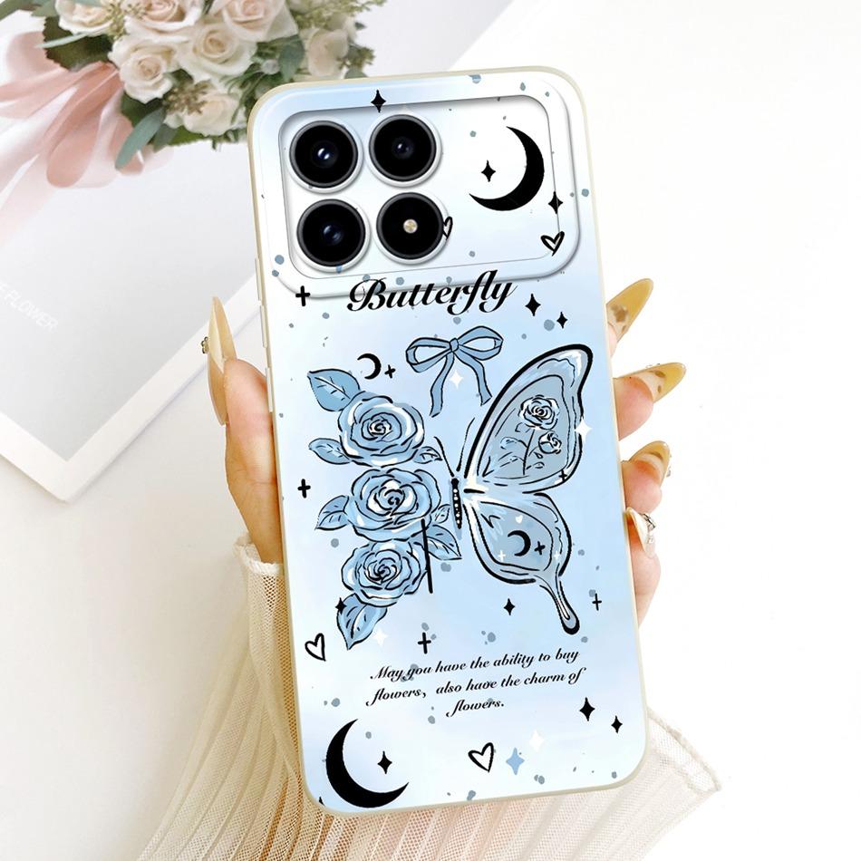 Für Xiaomi Redmi K90 Niedliche Katze Blume Cartoon Handyhülle Für Redmi K 90 K90 Pro Max 5G Stoßfeste Weiche Silikonhüllen Stoßfänger