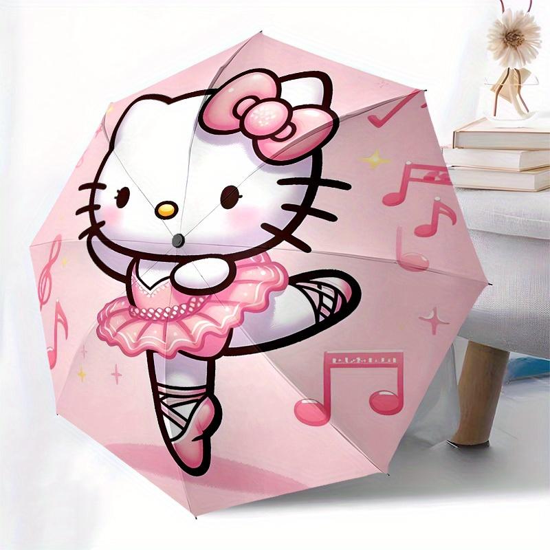 1pc Hello Kitty Ballet Dance Umbrella with Plastic Handle,Suitable for All Seasons Home Travel Outdoor UmbrellaSanlio106
