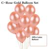 10/14/20pcs Rose Gold Party Confetti Sequin Balloon Accessories Heart Ballons