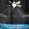 2 In 1 Hanging Fan with LED Lantern Rechargeable Electric Cordless Fan Modern Smart Cool Fan for Dining Room Bedroom Living Room