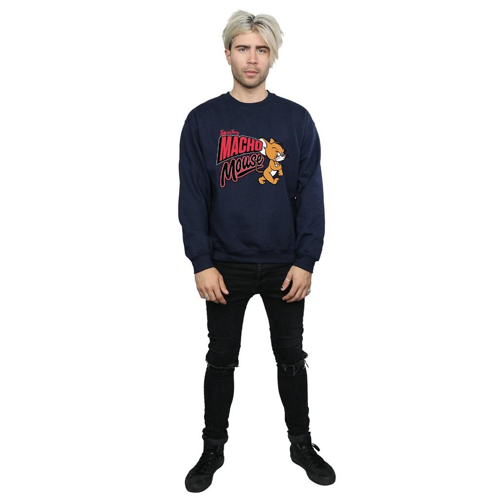 Tom and Jerry Mens Macho Mouse Sweatshirt