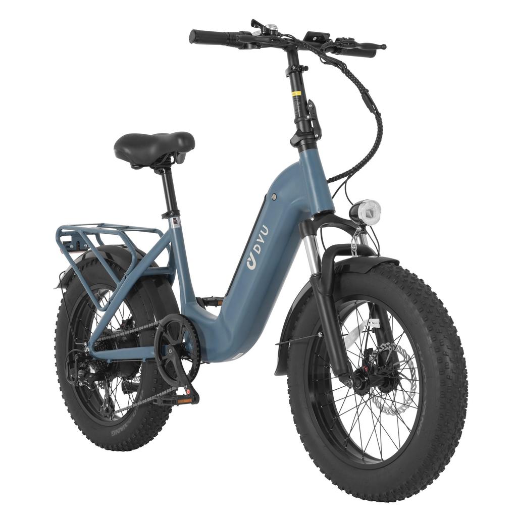Electric Bike DYU FF50 20" 250W Motor 48V 14AH Max Range 70Km Top Speed 32Km/h Load 150KG Blue