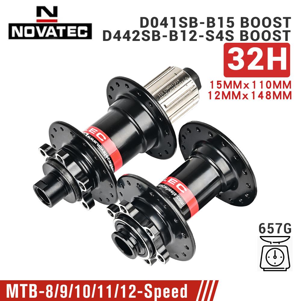 2025 Novatec Bicycle Hub D041SB-B15 D042SB-B12 BOOST Bearing Hub 8/9/10/11/12 Speed Mountain Bike Hub 32H 110*15 148*12MM 32Hole