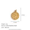 MamacitaSlay Stylish Lovely Cupid Seahorse Lion Starfish Stainless steel charm Gold Plated Jewelry Charms for necklace bracelets