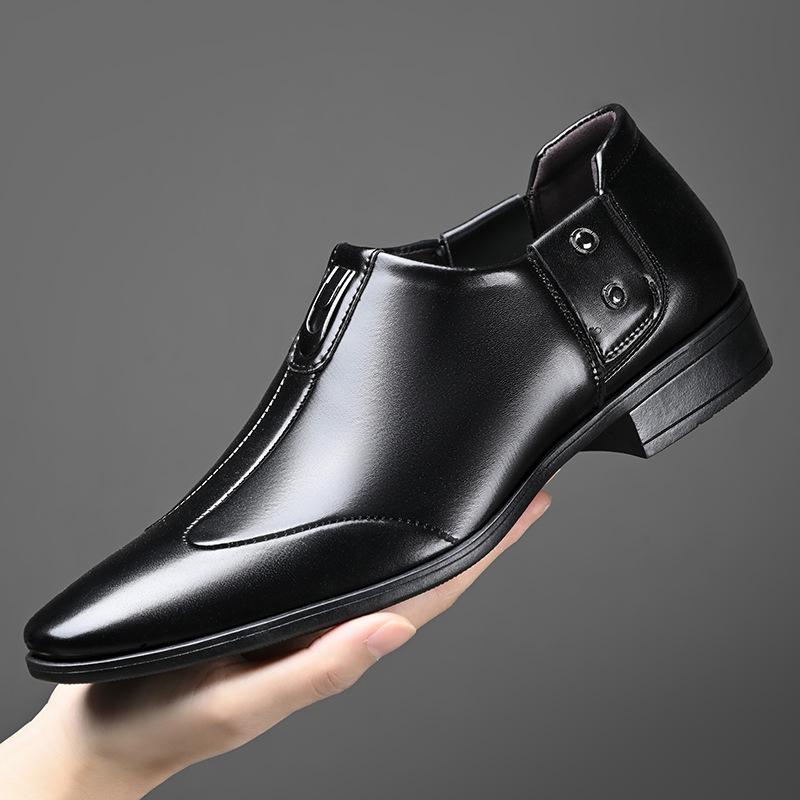 Fashion Pointed-toe Retro British Men's Business Dress Shoes Fashion Casual Spring Autumn Leather Shoes Man Korean New Designer Loafers