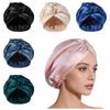 Adjustable Mulberry Silk Wrap Satin Fabric Pure Silk Turban Premium Night Sleep Cap  Curly Hair