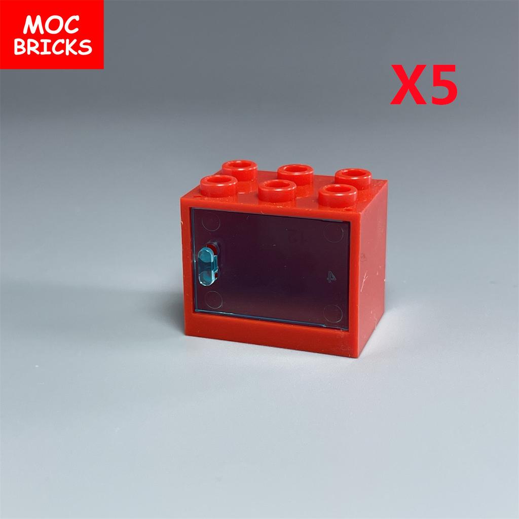 MOC Blocks Box Cupboard Container 2x3x2 Cabinets Assembles Particles 4532 4533 City House Construction Bricks Parts