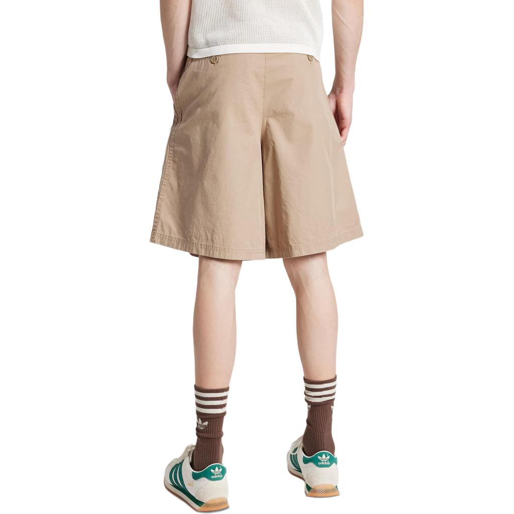 adidas Originals Wide Leg Bermuda Woven Loose Fashion Versatile Casual Sports Shorts Men Shorts White Brown KB5585