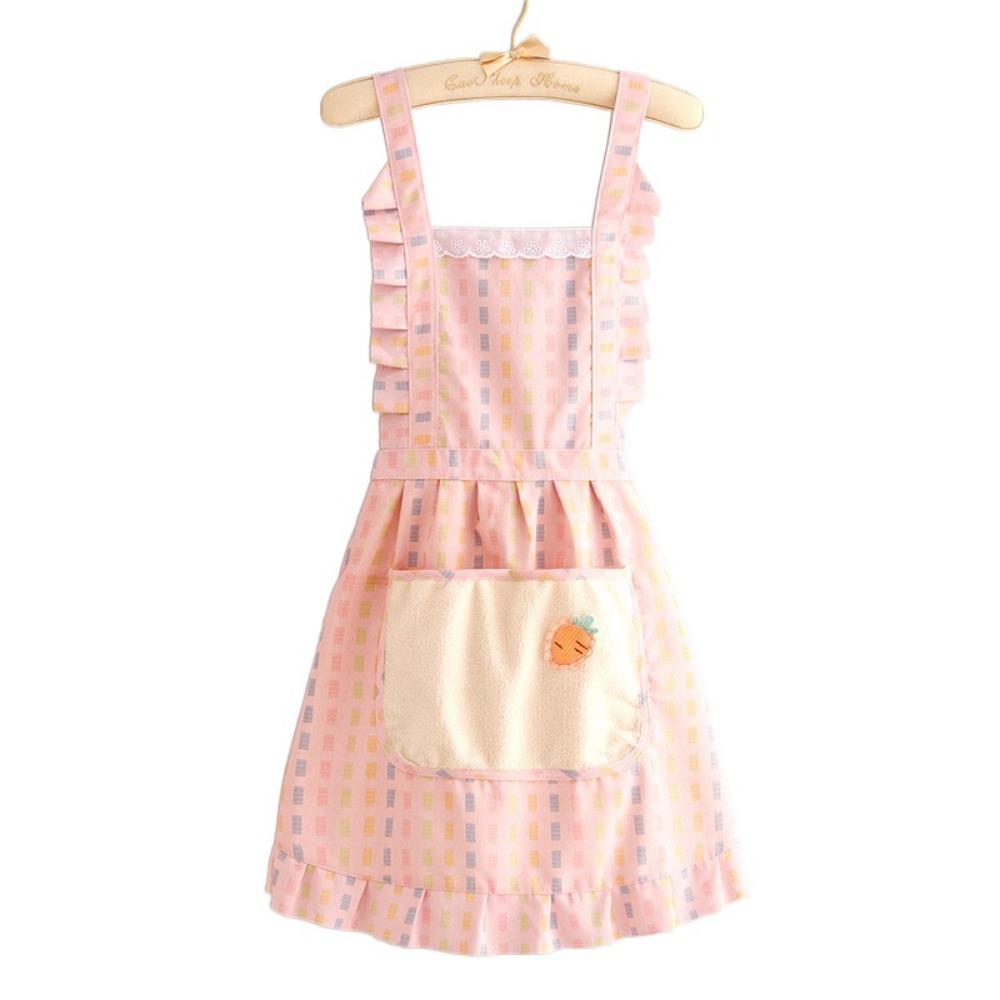 Breathable Long Sleeve Apron Protective Suspender Work Dress Cleaning Apron  Restaurant Use