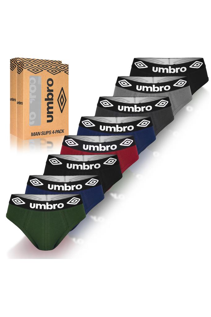 Briefs Umbro For Men, Cotton, Set, Bm206, 8 Pieces