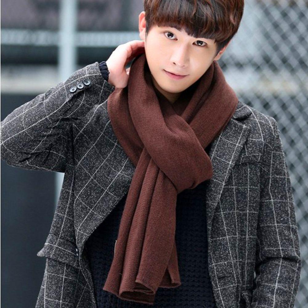 Color Imitation Cashmere Thickened Women Winter Scarves Knitted Shawls Korean Long Shawls Wraps