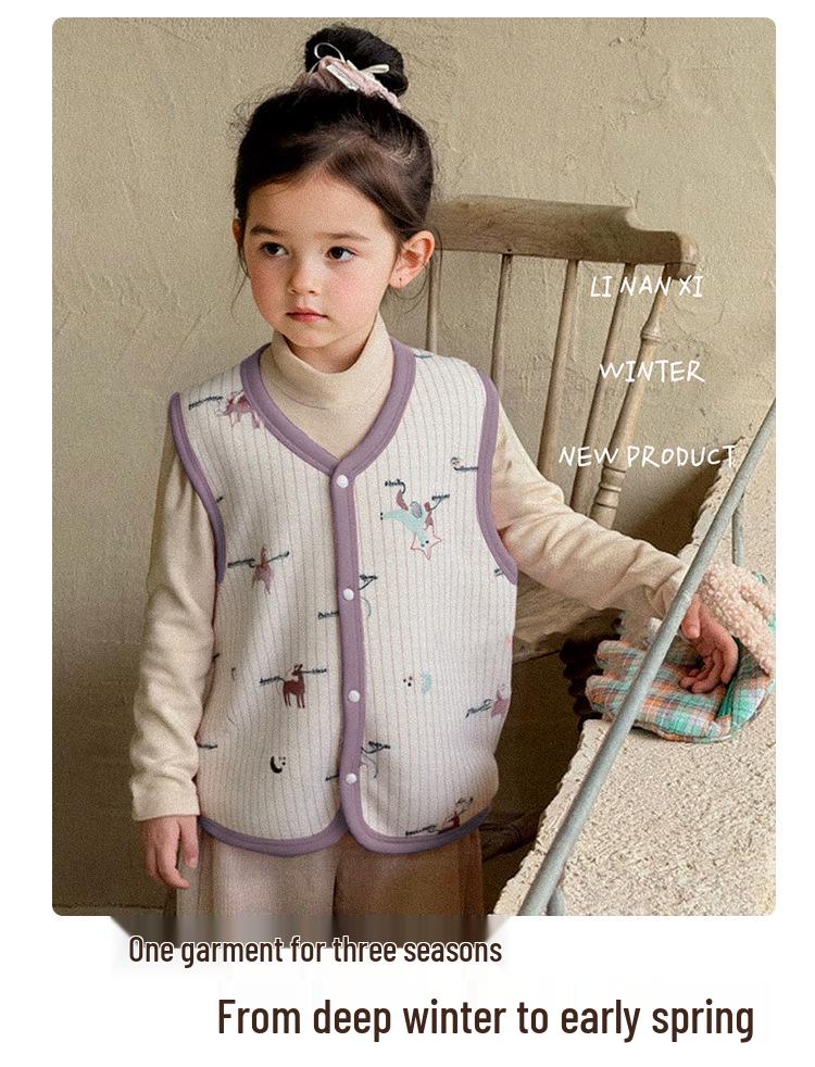 88282 Kids' Autumn/Winter Cotton Vest - Sleeveless Jacket for Boys and Girls
