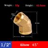 10pcs Brass Pipe Fitting Female Male Movable Joint/Plug/Cap Blocking/Reducing Bushing PipeJoint Adapter 1/2" Thread