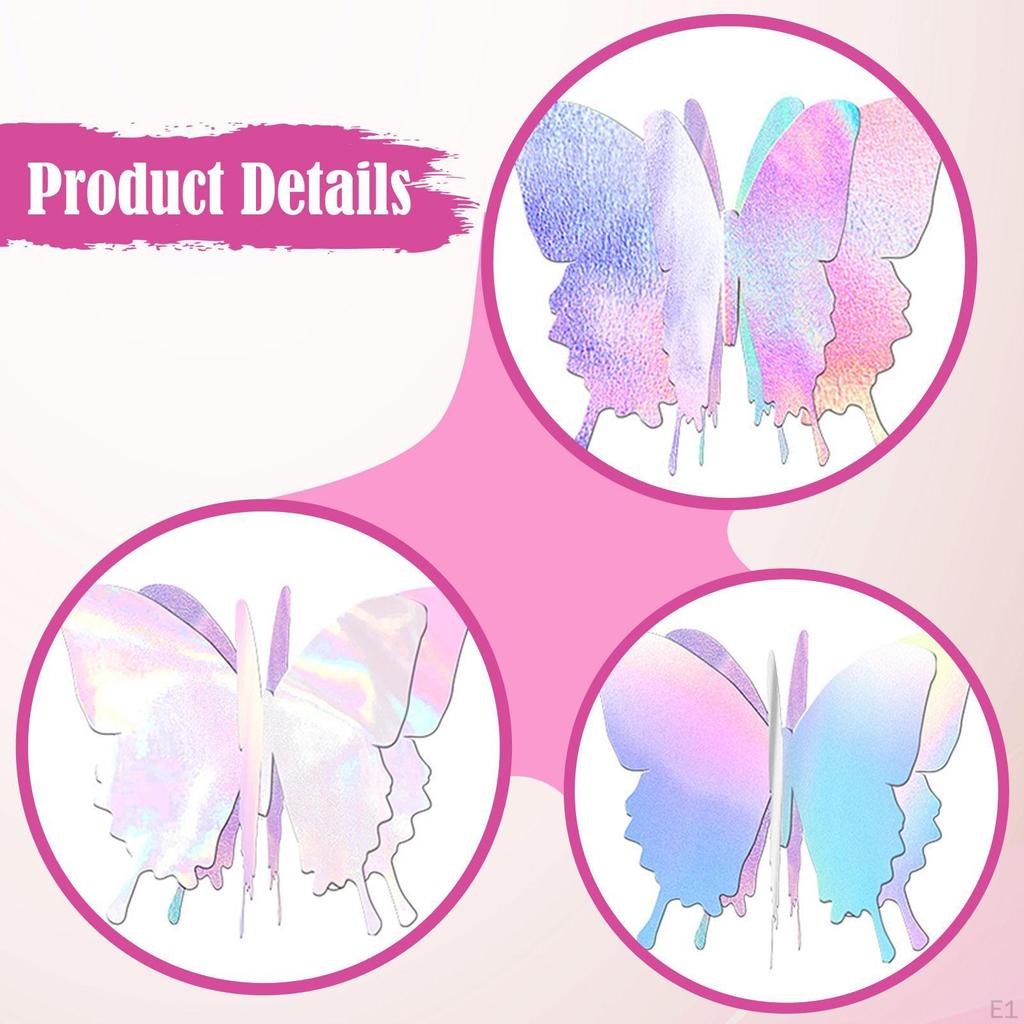 2 Stück 3D Papier Schmetterling Girlanden Hängendes Banner Je 98,43 Zoll Lang Party Luftschlangen Hintergrund Wimpelkette