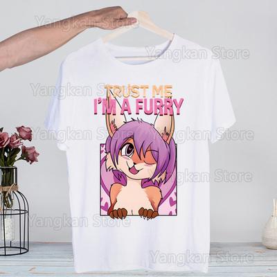 Meme Lustig Fell Fellartig Niedlich T-Shirt Unisex Unisex Anime Cartoon Design Unisex T-Shirt Homme Sommer Tops Kurzarm Vintage Stil Shirt