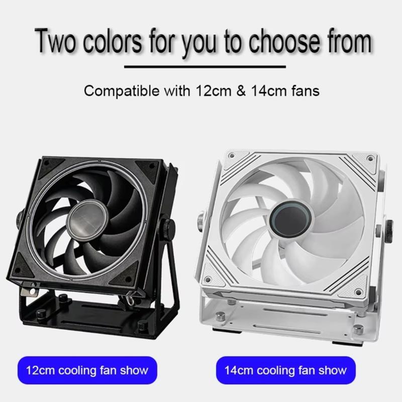 Adjustable Automotive Fan Mount Corrosion Resistant Metal Bracket 360 Degree Rotation Easy Installation Car Cooling Accessory