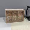 Detachable Wooden Money Saving Box with Three Compartments for Travel and Honeymoon, Wall-Mountable Storage Solution
