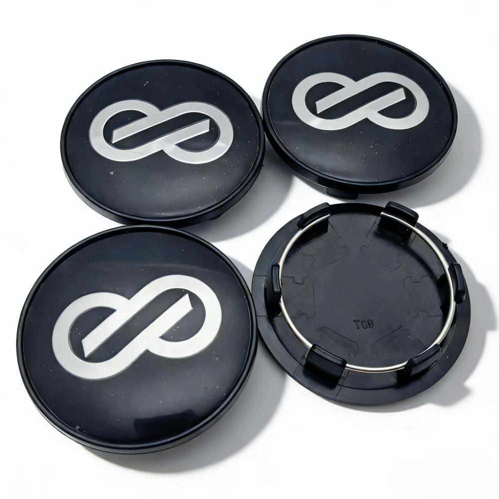 4pcs JDM ENKEI Logo Emblem Car Wheel Center Caps 69MM Clips 56MM Wheels Hub Dust Cap Rim Hubcaps Dustproot Cover Car Accessories