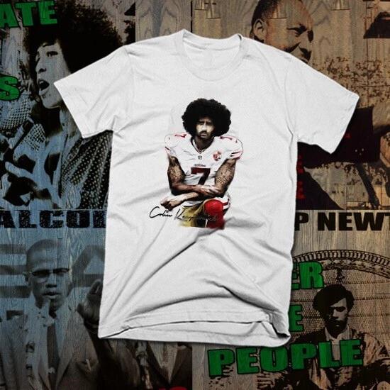Colin Kaepernick Kneeling T Shirt Anti-Racism Reparations Black Stay Woke tee L