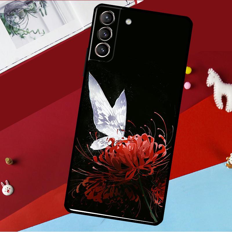 Lycoris Radiata Flower Funda For Samsung Galaxy S25 S24 S21 S22 S23 Ultra S9 S10 Plus S20 FE S25 FE Phone Case