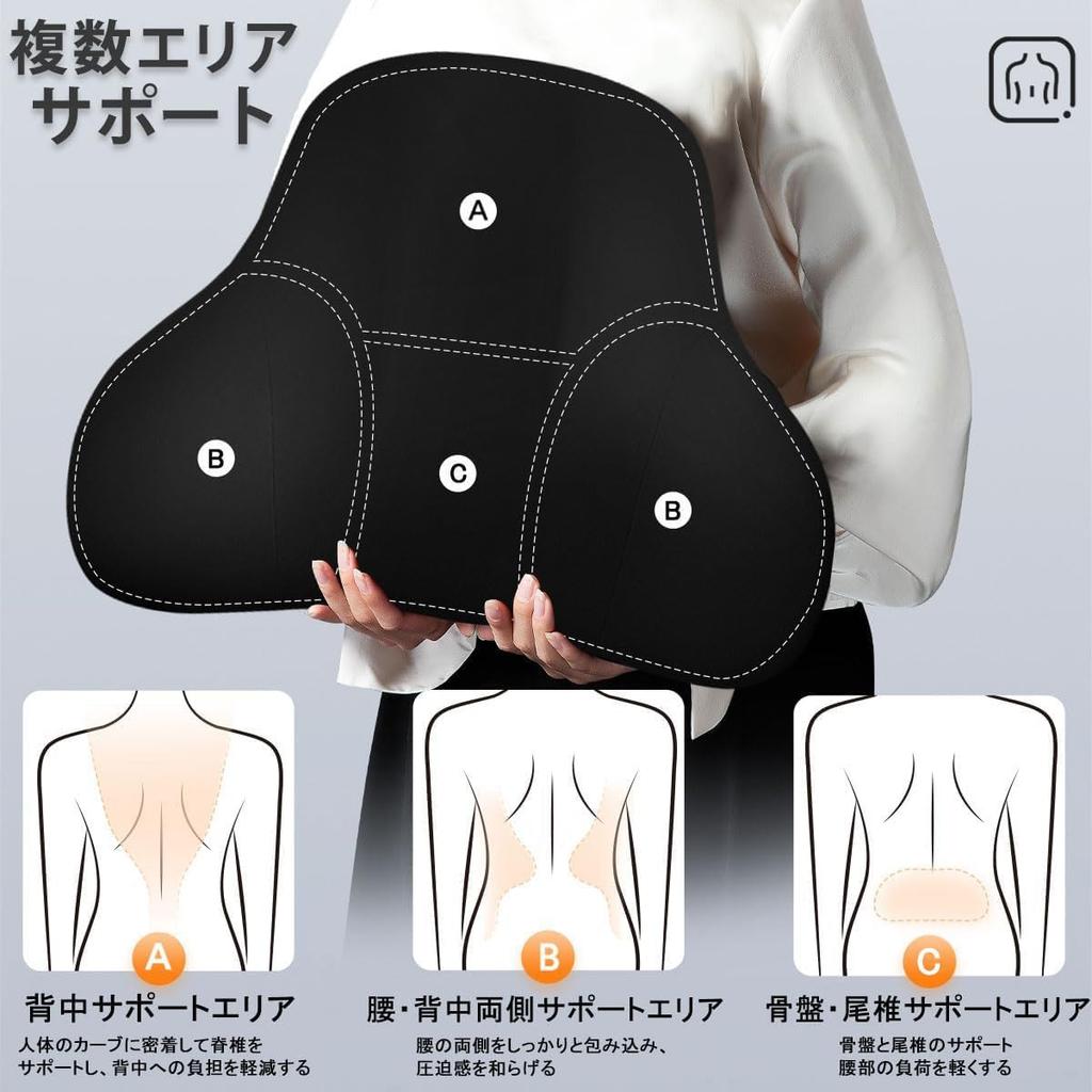Car Lumbar Cushion and Headrest Lumbar Support for Lower Back Breathable Memory Easy Comfortable Support for Long Car Office Home and the Workplace