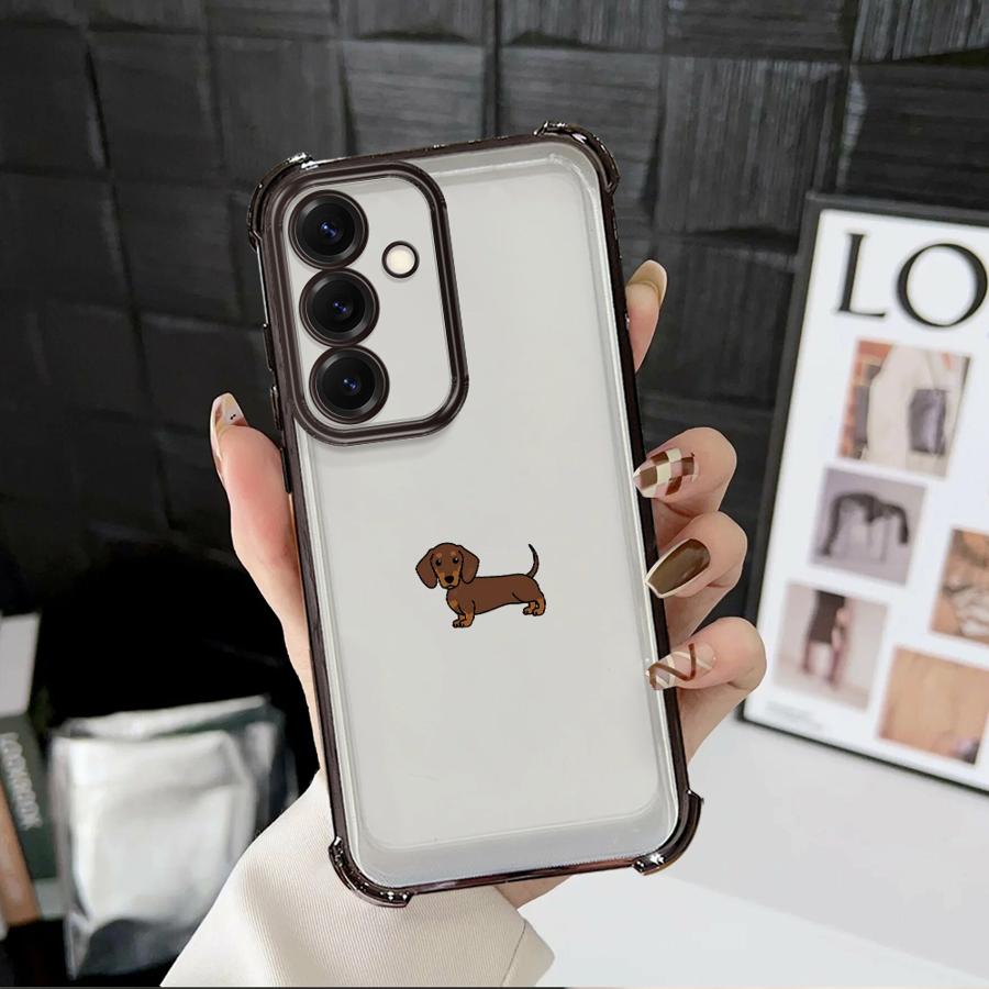 Phone Cover Case for Samsung Galaxy A13 A15 A35 A36 A26 A21s A16 A24 A52 A17 A33 A25 Creative Minimalist Dachshund