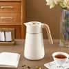 1pc Stainless Steel Insulated French Press with Wooden Handle,1.5L Large Capacity Winter Hot Water , 304 Stainless Steel, Office Coffee Maker
