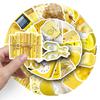 50 Yellow Graffiti-Style Waterproof Stickers: Perfect for Journals, Water Bottles, Phones, and Suitcases.