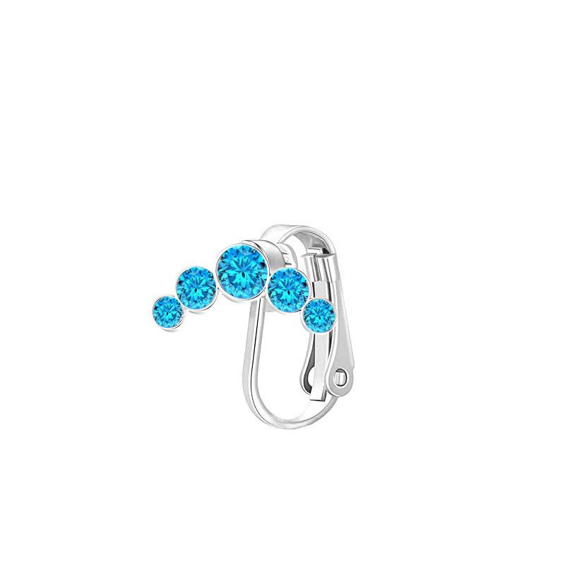 Faux Fake Belly Ring U-Shaped Stainless Steel Color Zircon Navel Clip For Women Sexy Non-Piercing Body Jewelry