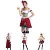 Damen Oktoberfest Cosplay Kostüm mit dehnbarer Rundhalsbluse
