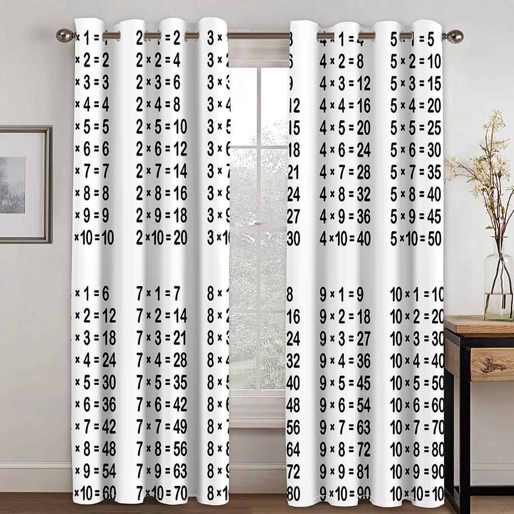 Black White Rune Stripe SimplicityLuxury Window Panel Drapes in Children Bedroom Space Living Room Hall Treatments Kitchen Decor Drapes Blinds