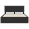 Bed Frame Black 160 x 200 cm Solid Pine Wood