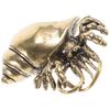 Brass Hermit Crab Statue Exquisitely Carved Ancient Style Miniature Animal Decor for Desk Shelf Cabinet Indoor Tabletop Brass