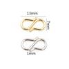 50Pcs Stainless Steel Gold Color S Shape End Clasps Hooks Chain Connectors For Bracelet Necklace DIY Jewelry Making Supplies